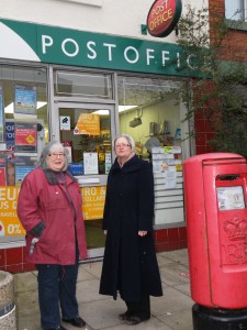 Sue and Jenny at Hempshaw Lane Post Office